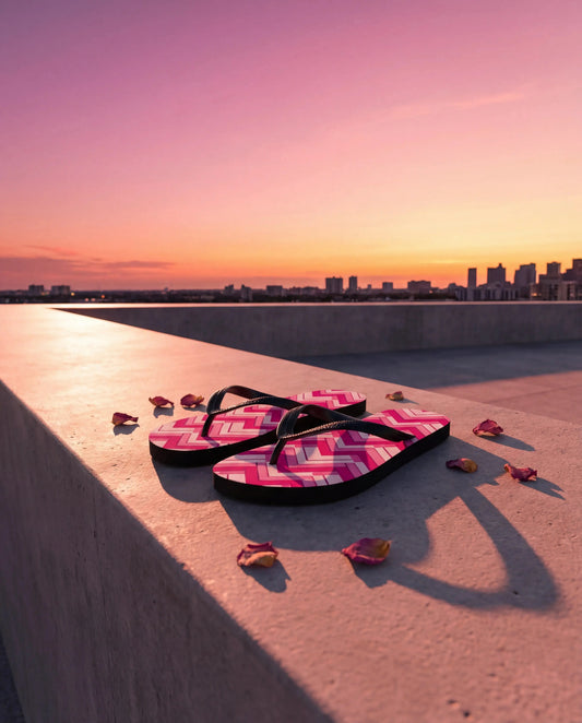 Pink Deco Flip-Flops