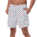 Repeating Flower Pattern Swim Trunks