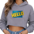 HELLO Crop Hoodie