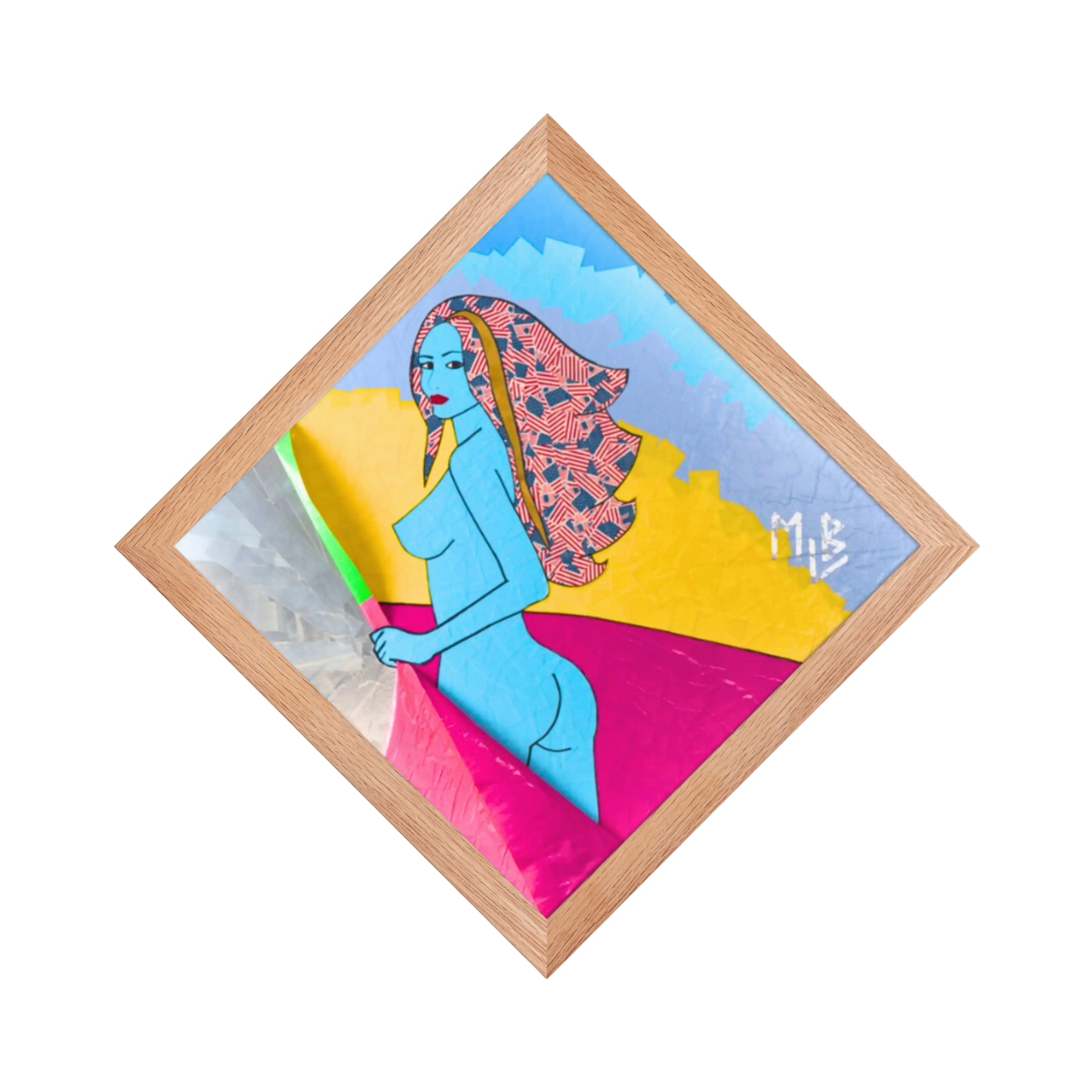 Diamond American Woman Framed Poster MLB Artist