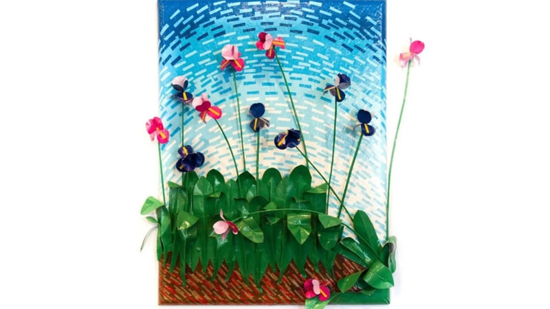 Duct Tape Artist Water Mill Showcases Texture And Imagination