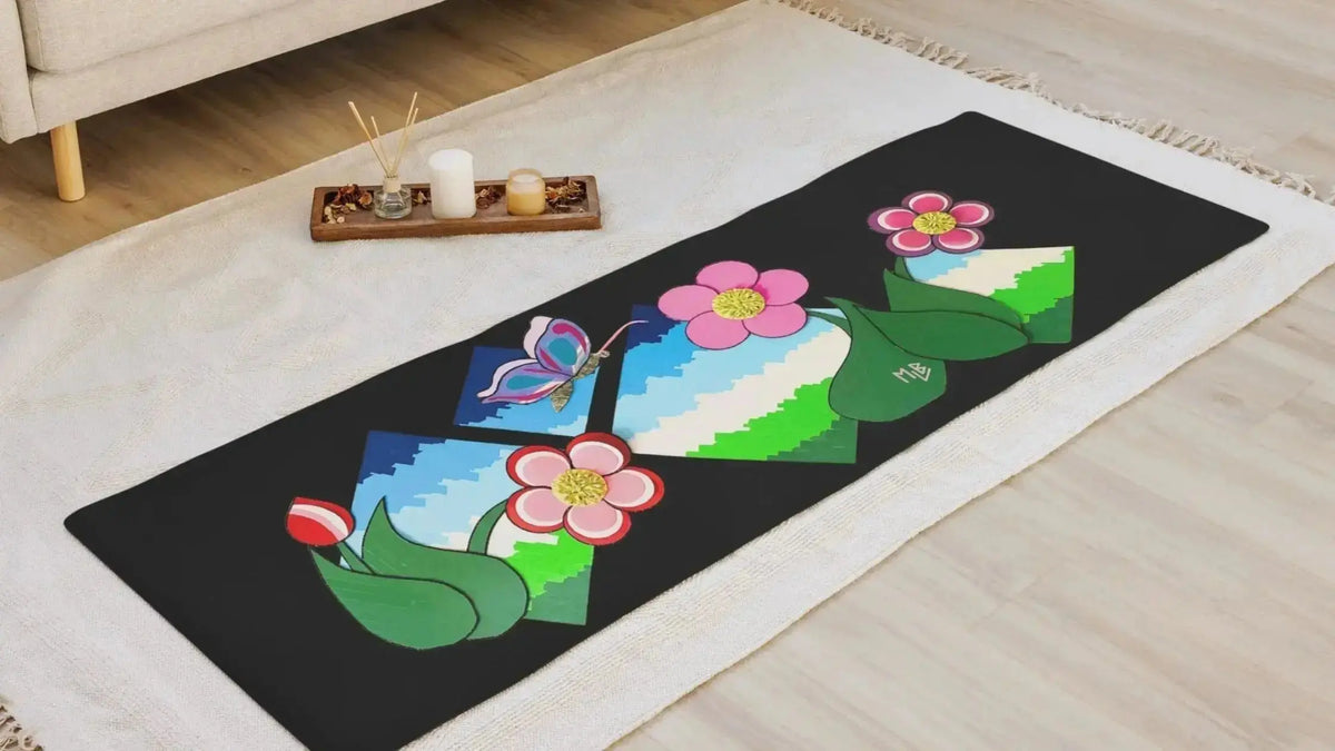 Flower Yoga Mat: Original Art for Your Practice