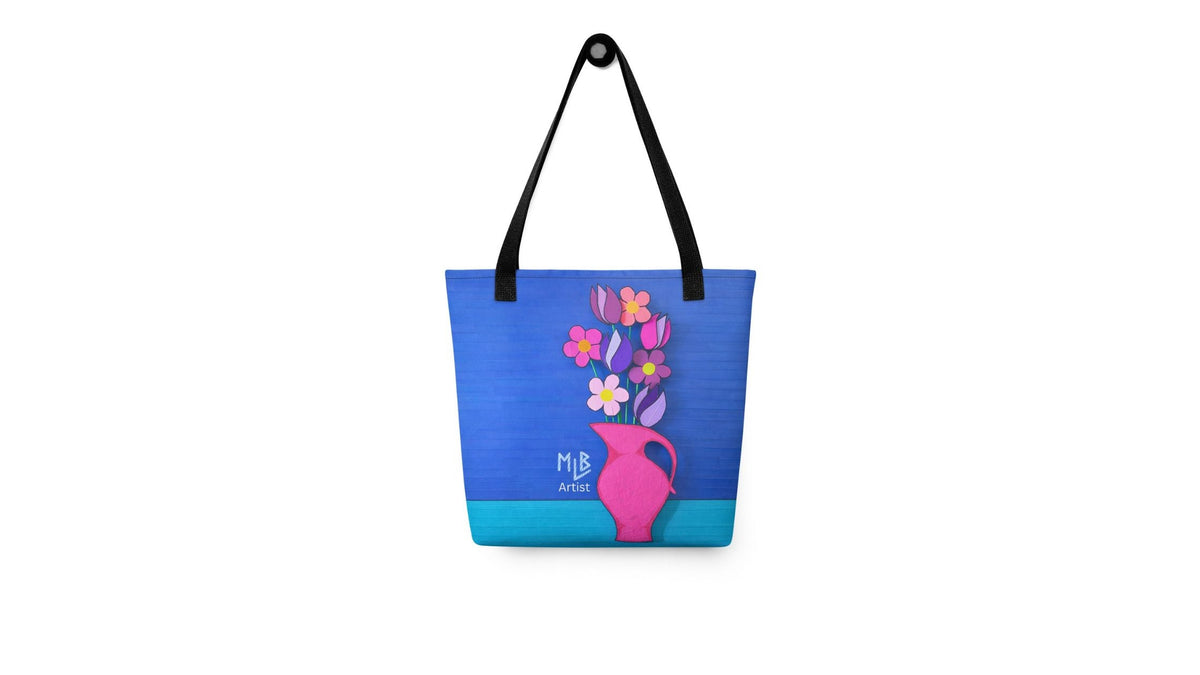 Pink And Blue Tote Bag As A Fashionable And Practical Tote For Women