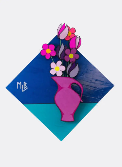Flower Vase w/ Blue Sky Background (Custom Original)