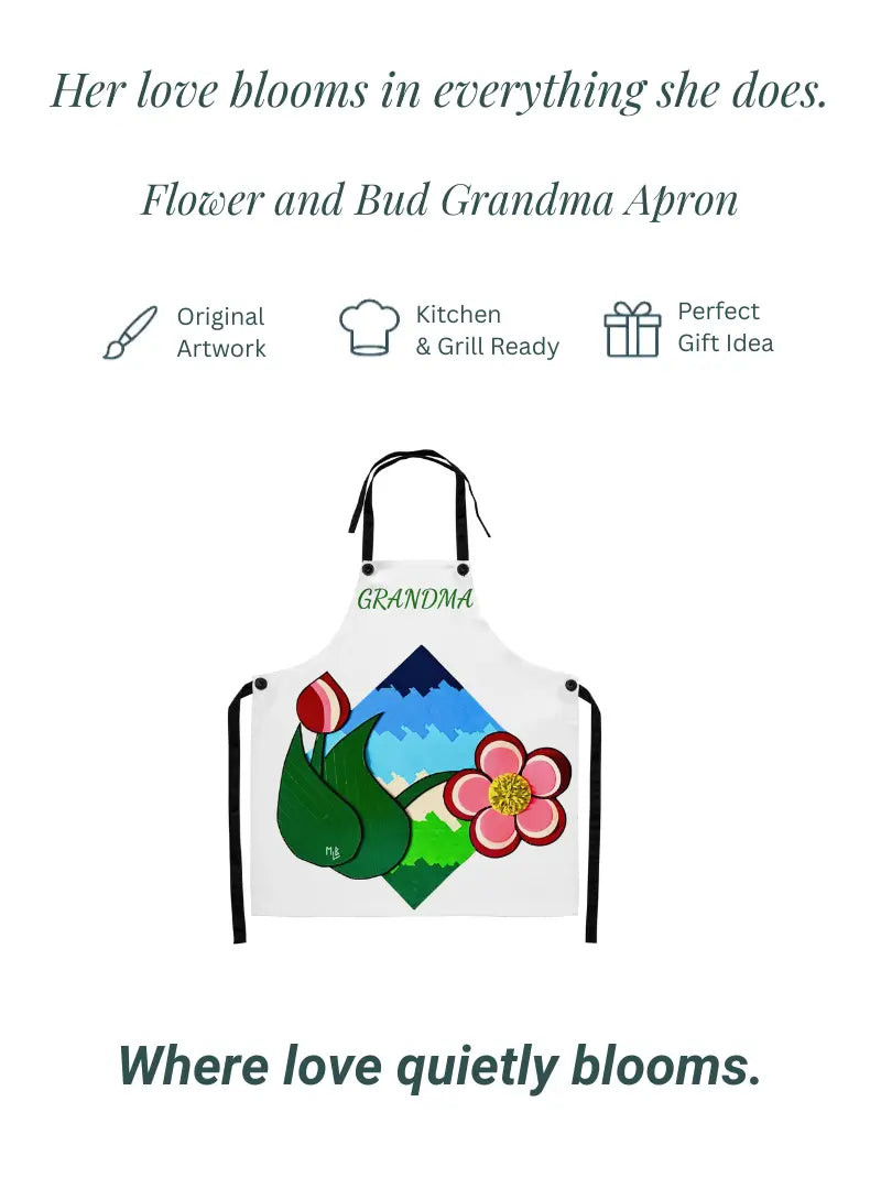 Flower and Bud Grandma Apron