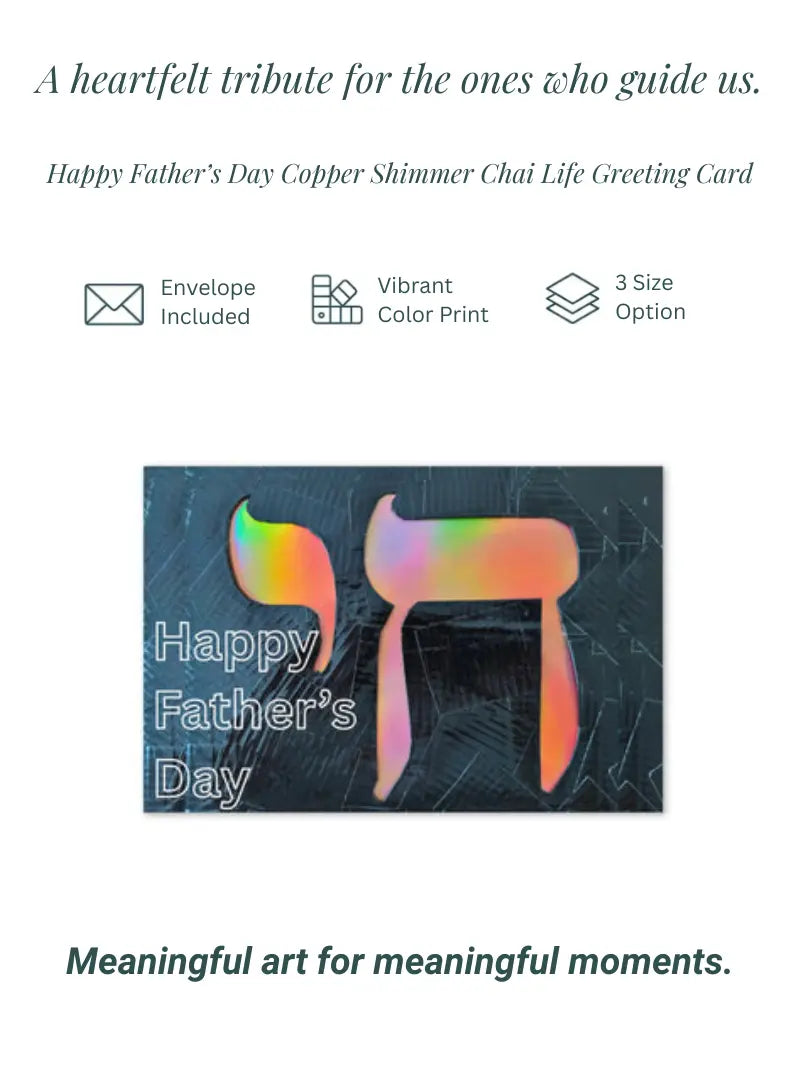 Happy Father's Day Copper Shimmer Chai Life Greeting Card
