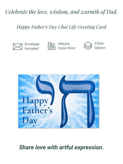 Blue Chai Life Happy Father's Day Greeting Card