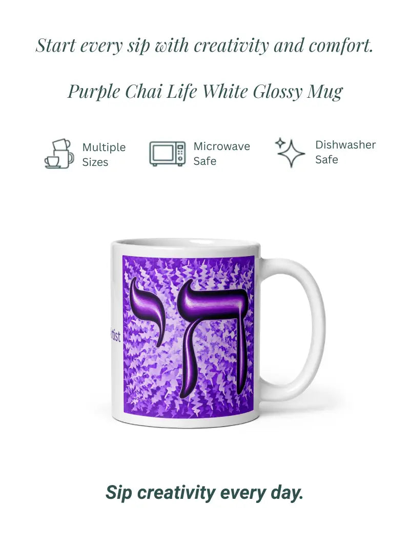 Purple Chai Life White Glossy Mug