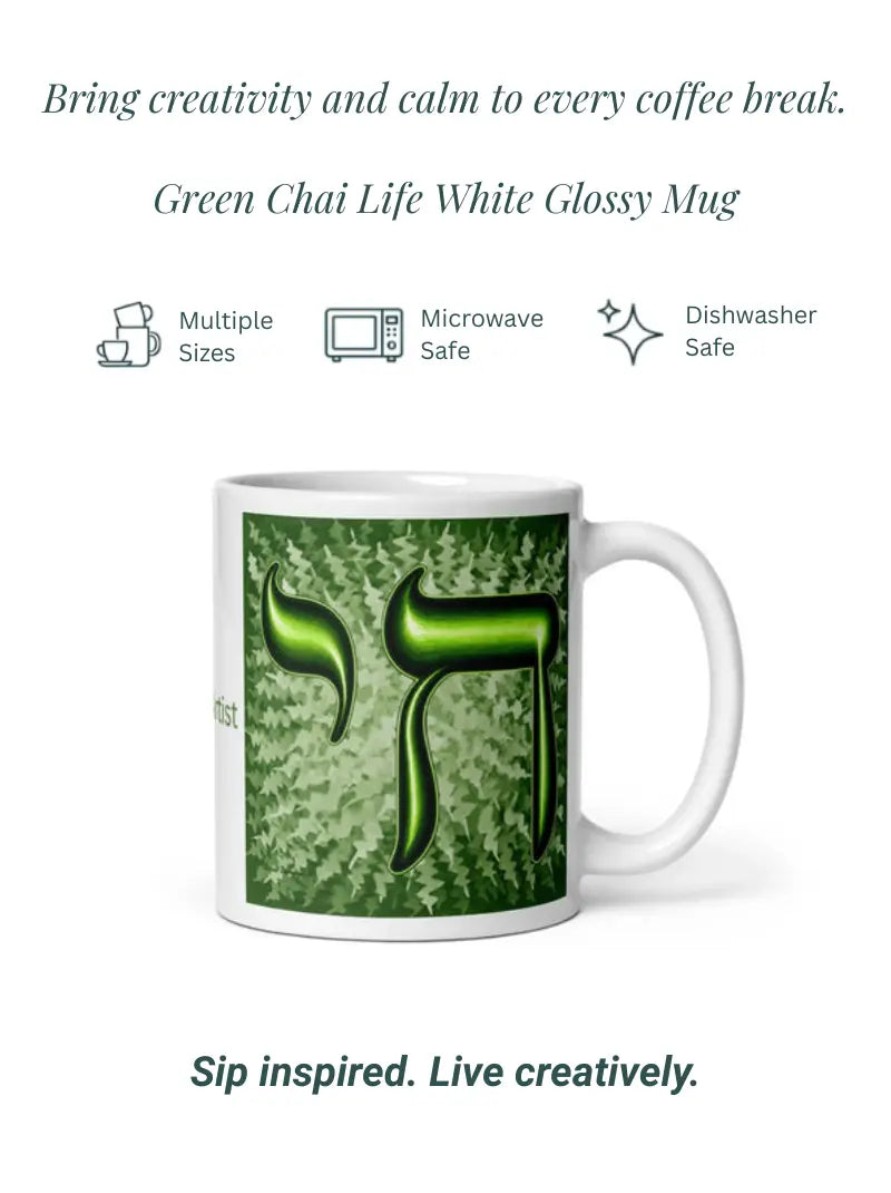Green Chai Life White Glossy Mug
