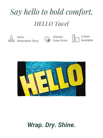 HELLO Beach Towel