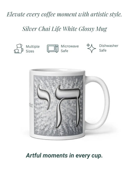 Silver Chai Life White Glossy Mug