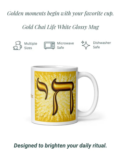 Gold Chai Life White Glossy Mug