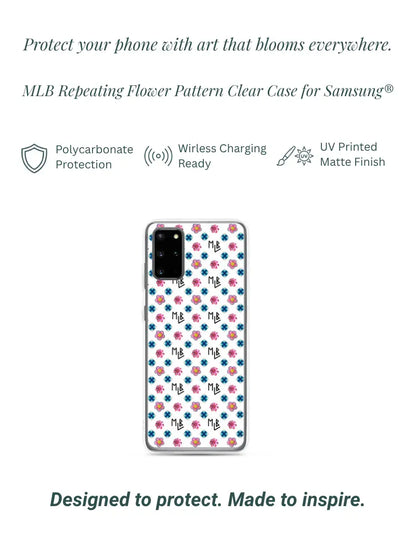MLB Repeating Flower Pattern Clear Case for Samsung®