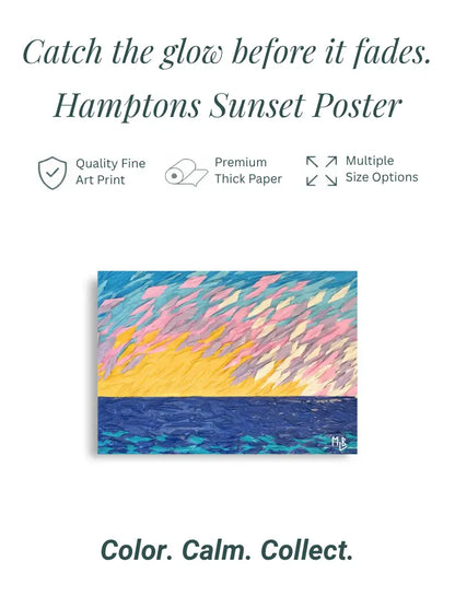 Hamptons Sunset Poster