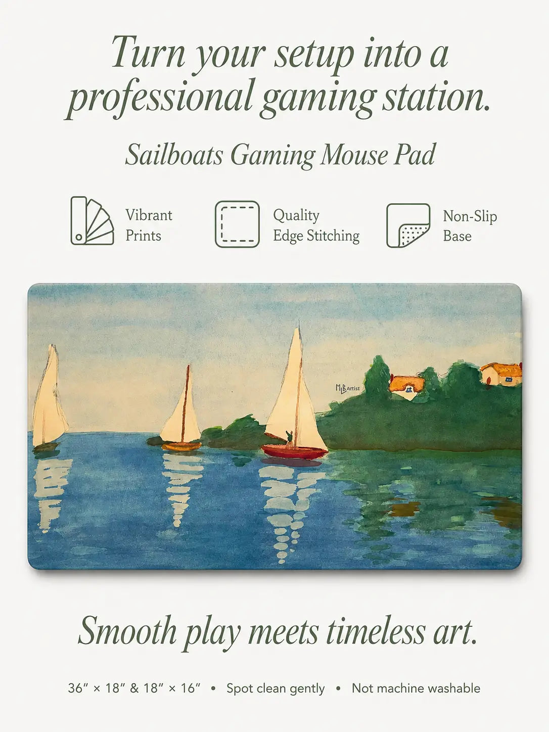 Sailboats Gaming Mouse Pad
