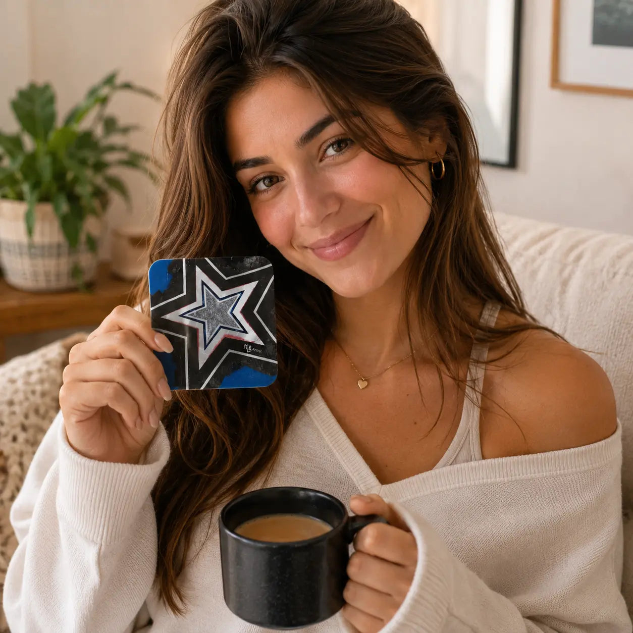 Star Cork-back Coaster
