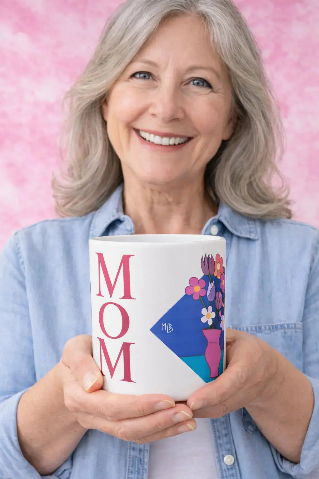 Duct Tape Flower Mom White Glossy Mug MLB Artist