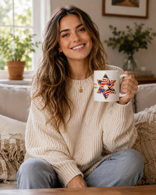 Happy 250th Anniversary American Star White Glossy Mug