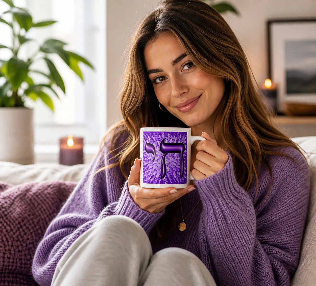 Purple Chai Life White Glossy Mug