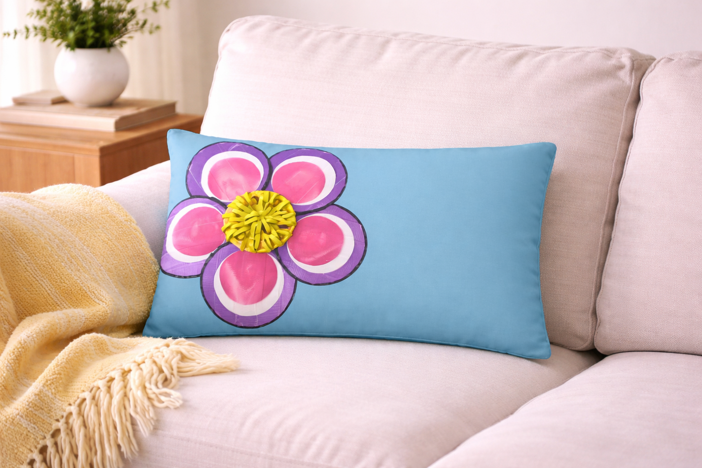 Purple and Pink Basic Pillow