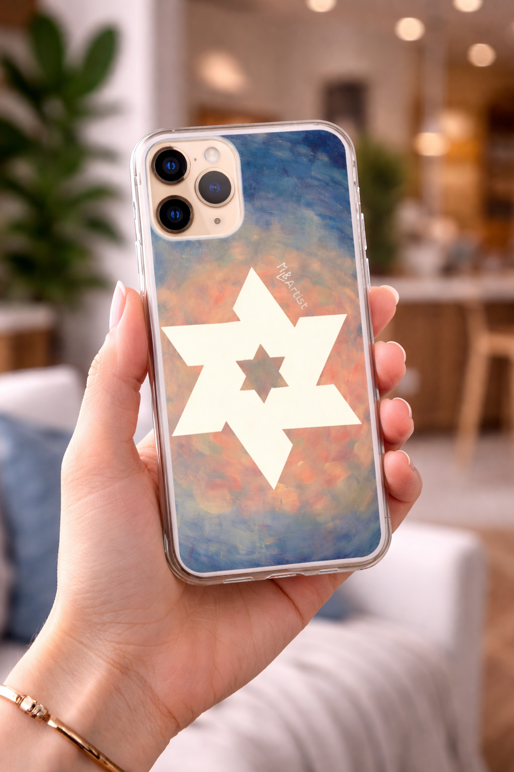 White Star Of David Clear Case for iPhone®