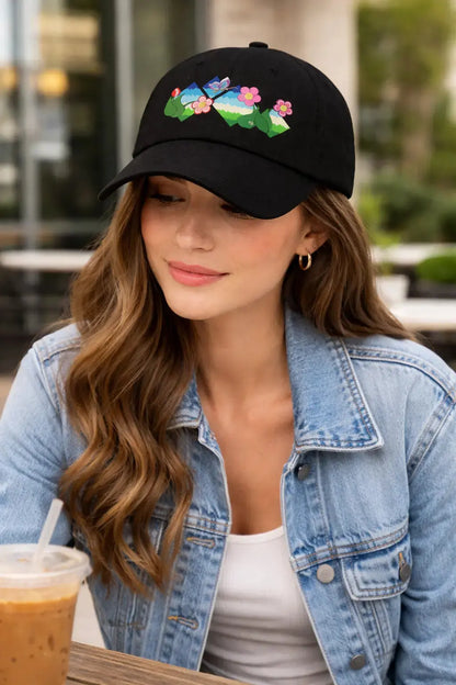 Flower Field Fantasy Baseball Cap MLB Artist