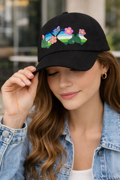 Flower Field Fantasy Baseball Cap MLB Artist