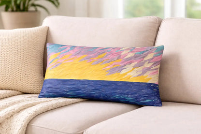 Sunset On Water Basic Pillow MLB Artist