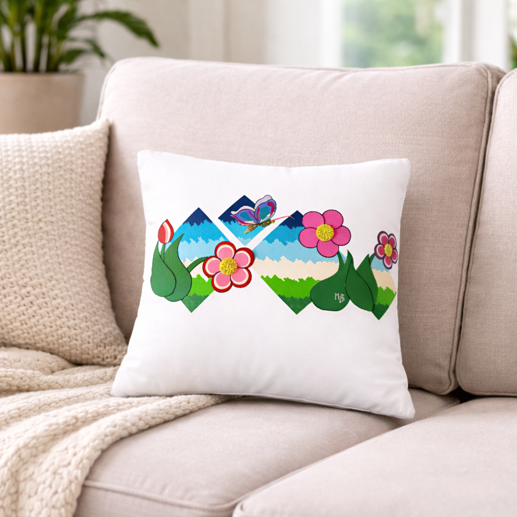 Flower Field Fantasy Basic Pillow