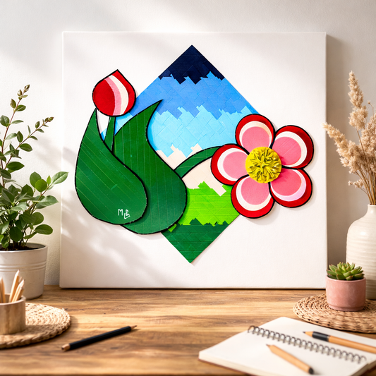 Flower and Bud Poster