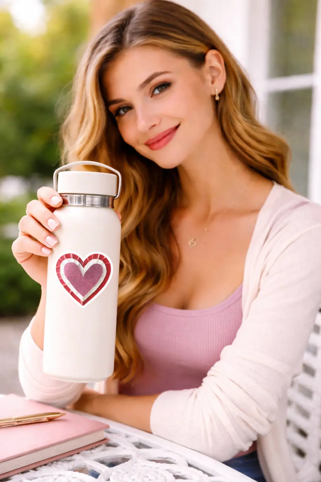 Red Tape Heart Bubble-Free Stickers MLB Artist