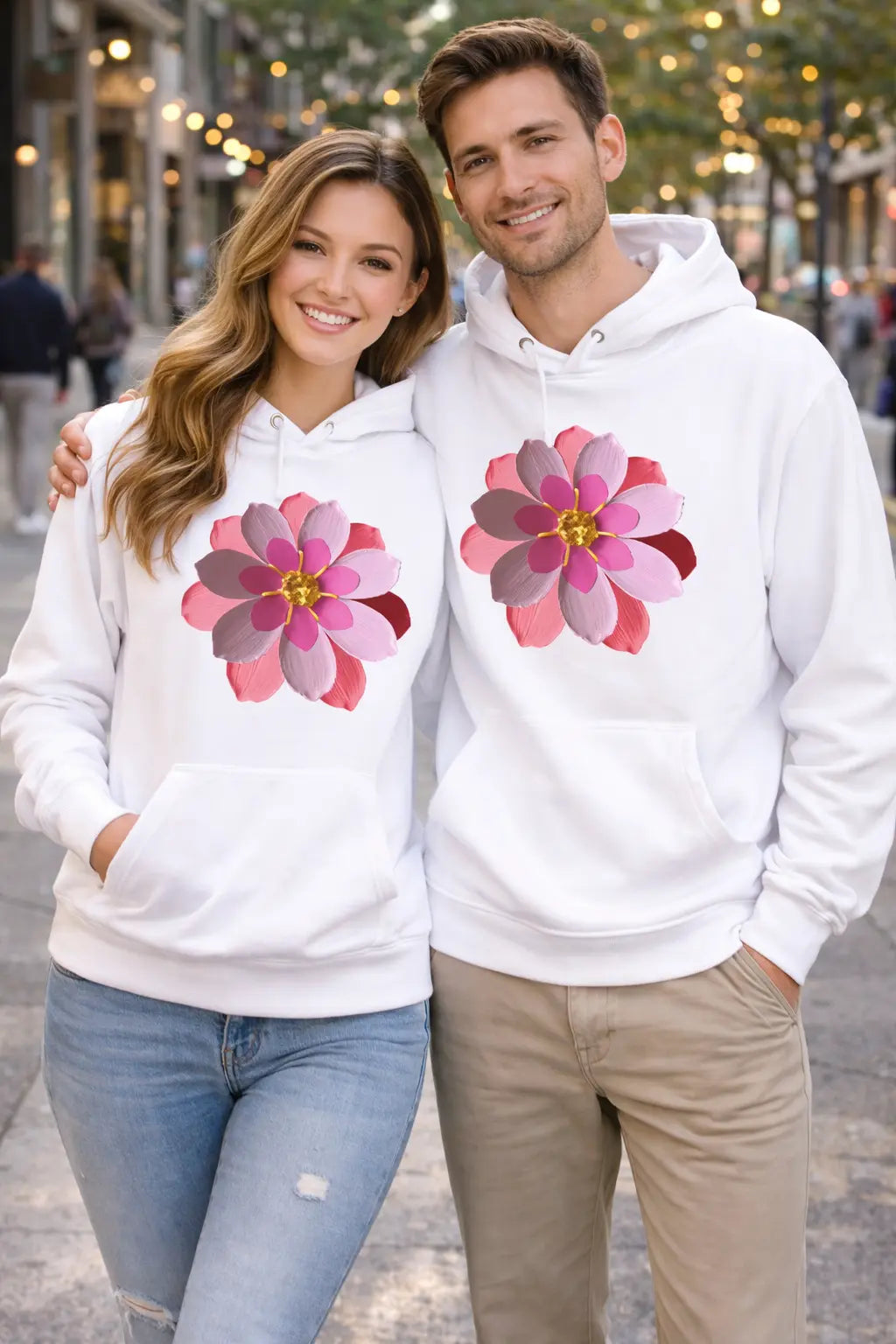 Pink Flower Unisex Hoodie MLB Artist