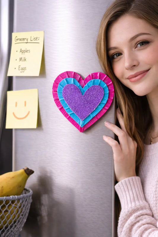 Purple Tape Heart Magnet MLB Artist