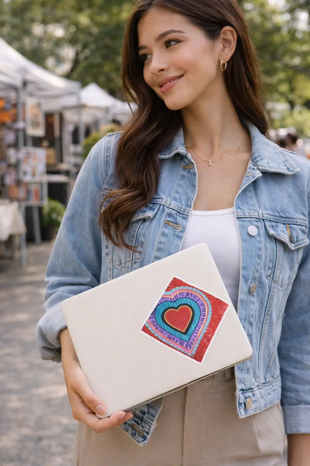 Heart Bubble-Free Stickers MLB Artist