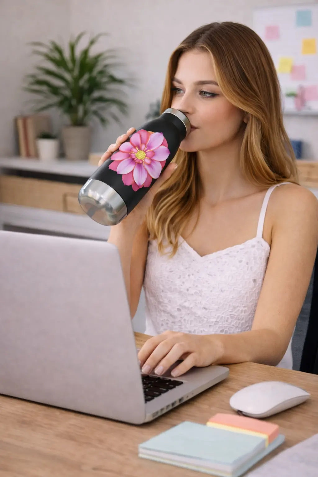 Flower Stainless Steel Water Bottle MLB Artist