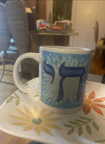 Blue Chai Life White Glossy Mug