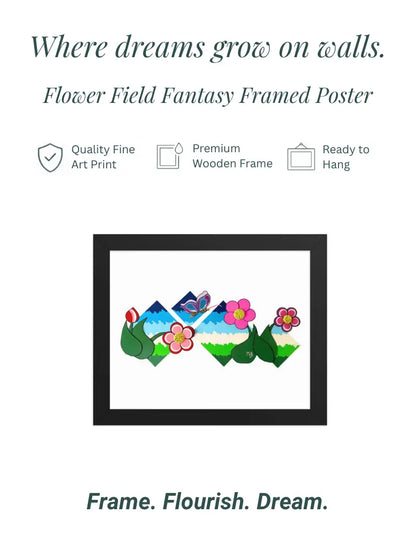 Flower Field Fantasy Framed Poster