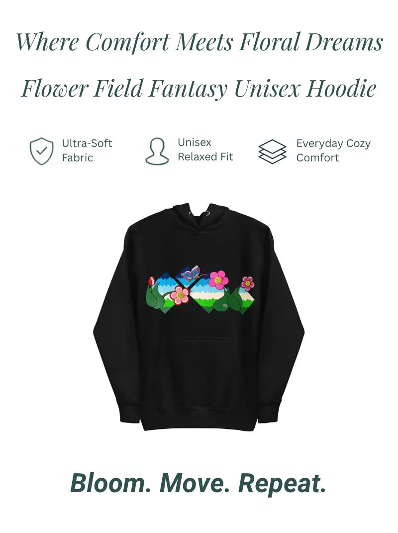 Flower Field Fantasy Unisex Hoodie
