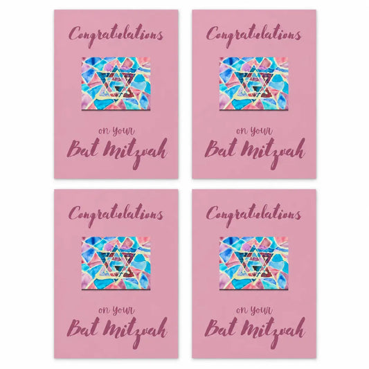 Bat Mitzvah Card 4-Pack