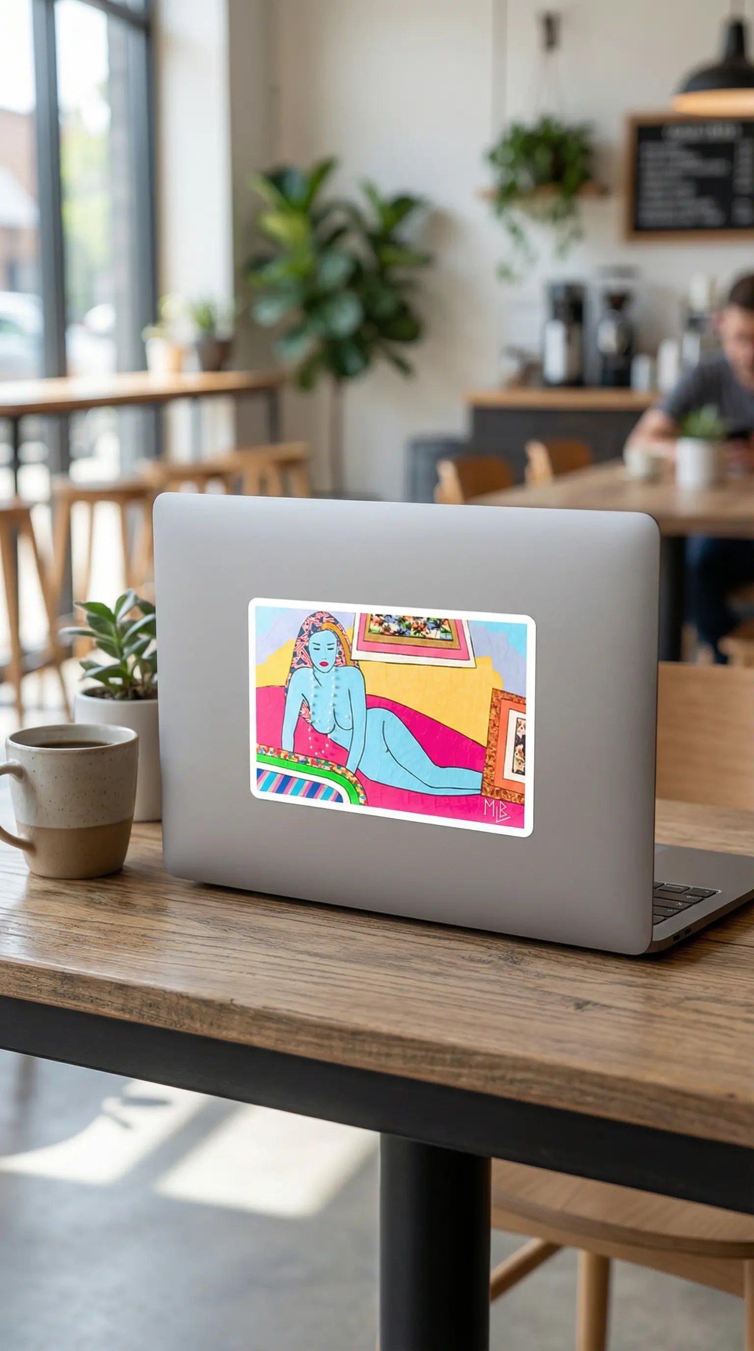 American Woman Reclining Bubble-Free Stickers MLB Artist