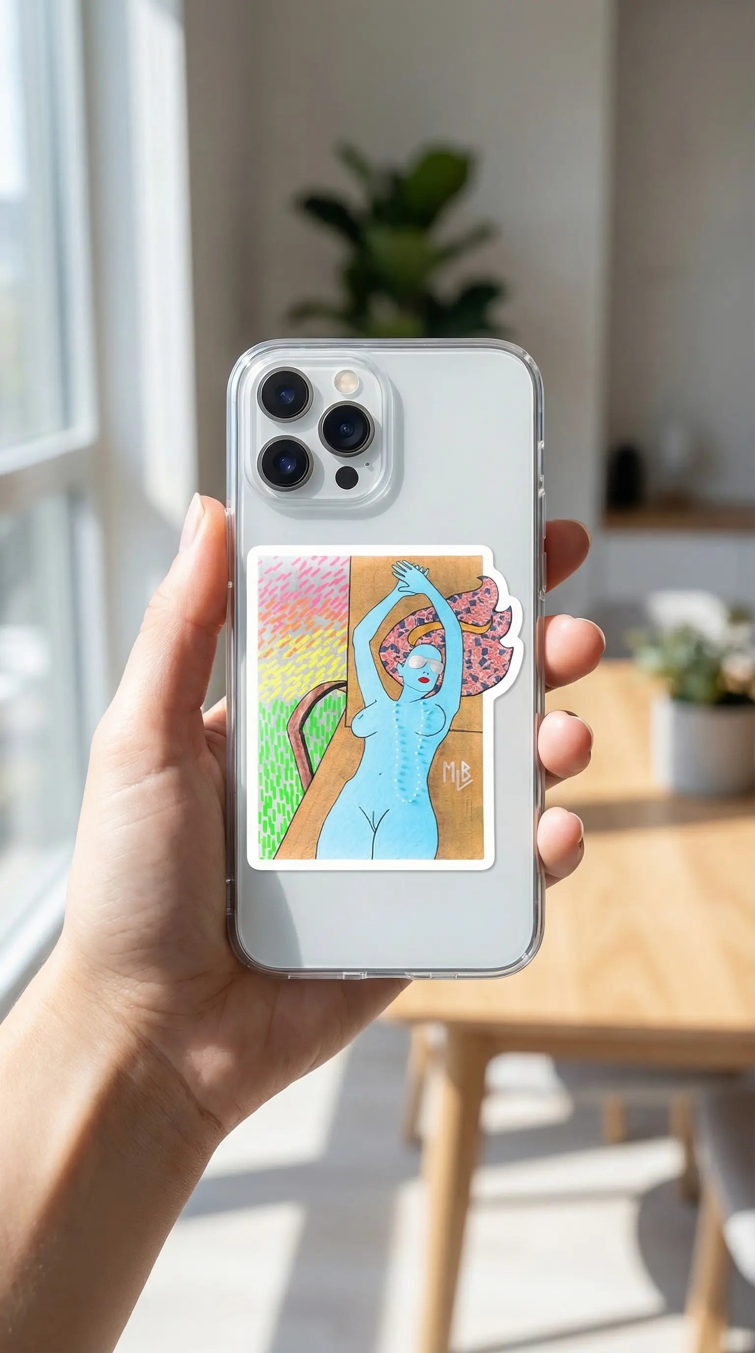 American Woman Beach Bubble-Free Stickers MLB Artist