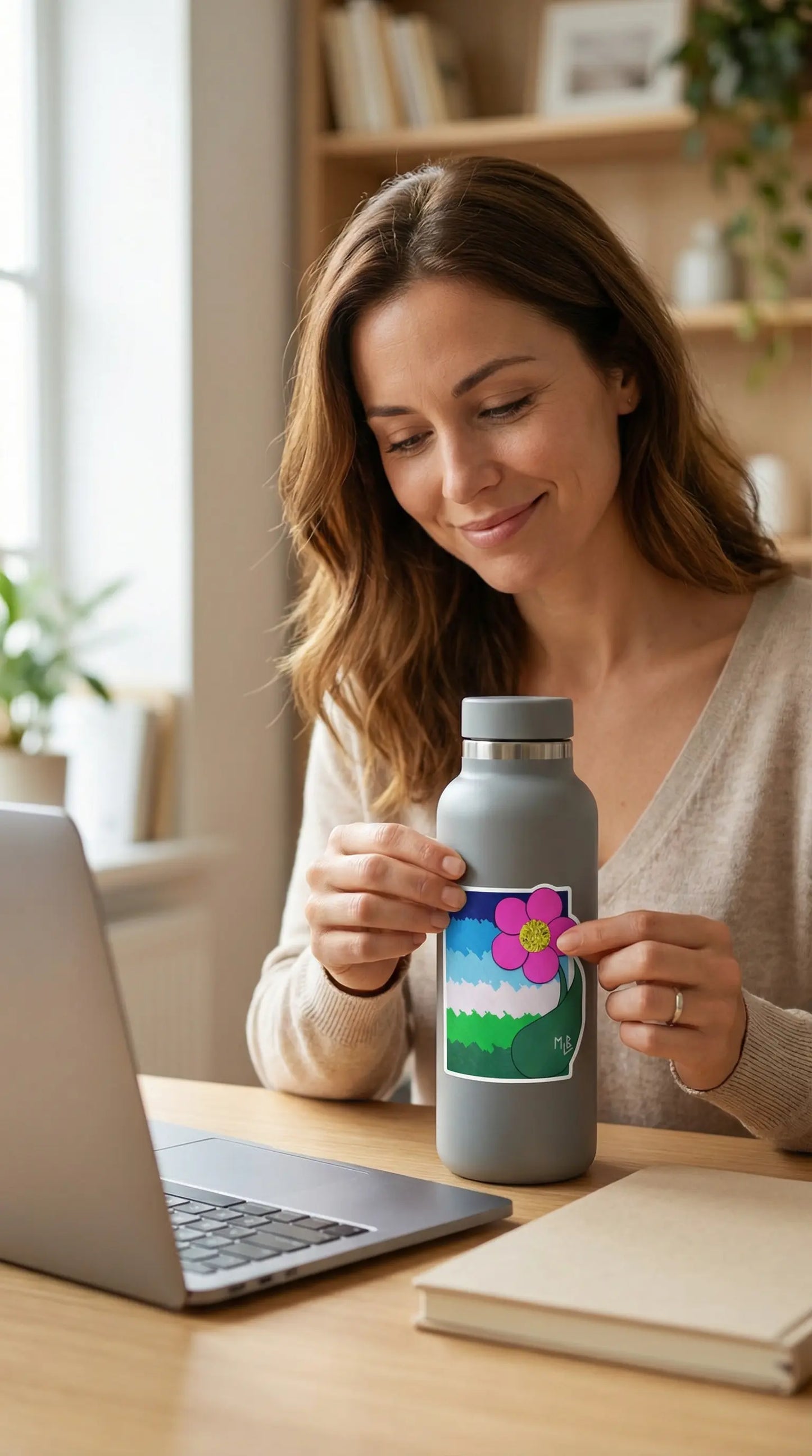 Flower Bubble-Free Stickers MLB Artist