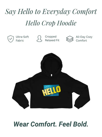 HELLO Crop Hoodie