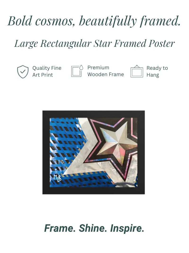 Large Rectangular Star Framed Poster