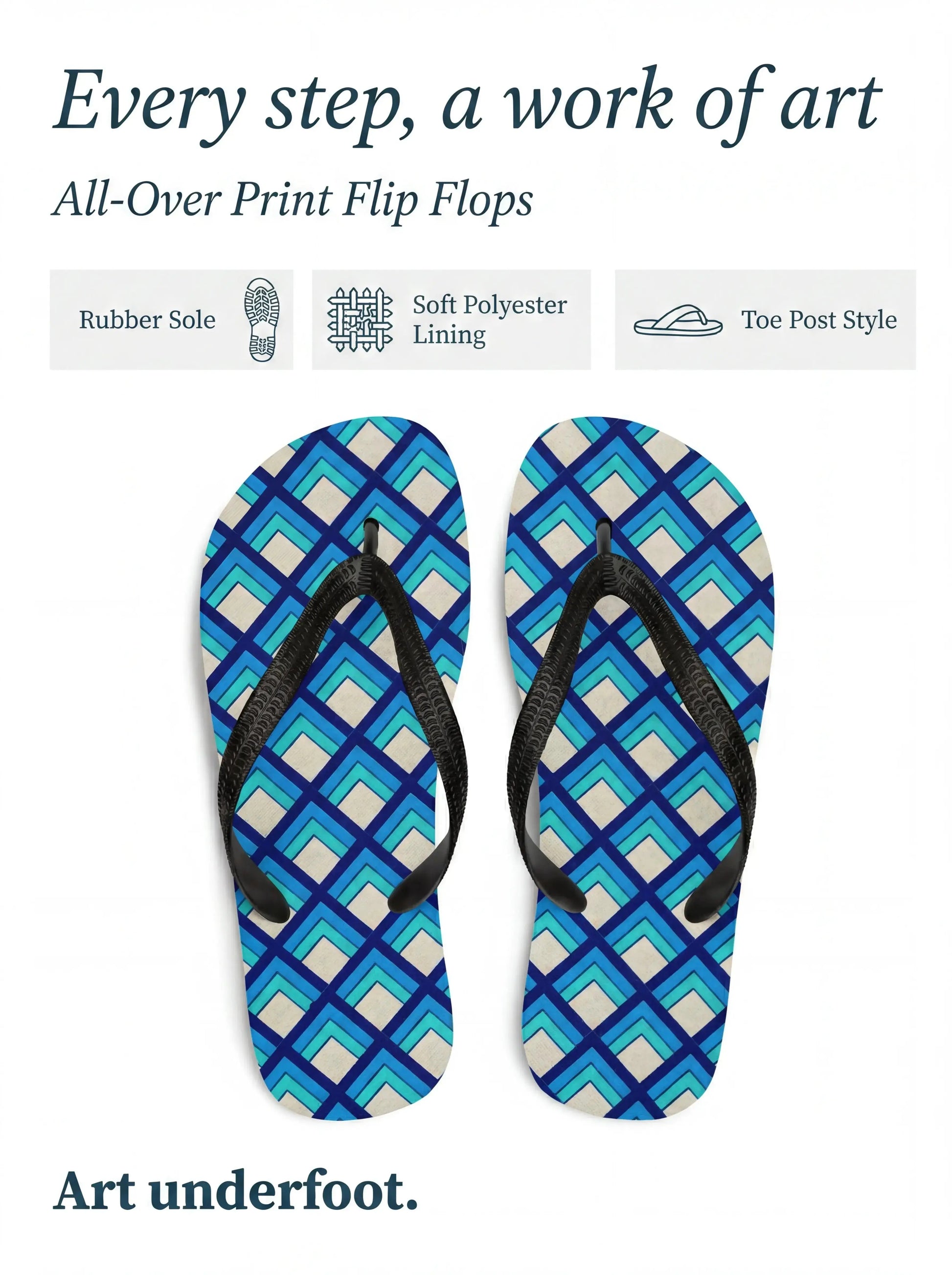 Blue Deco Flip-Flops MLB Artist