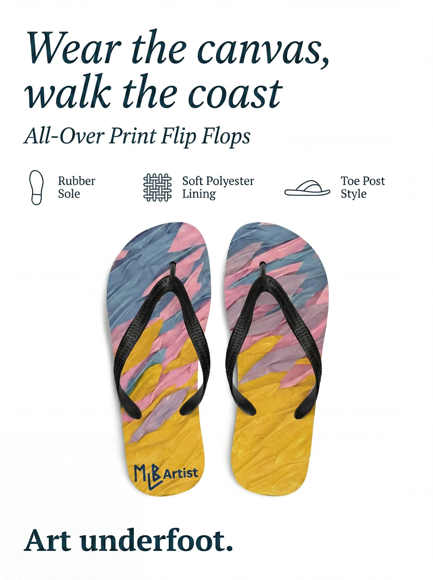 Hamptons Sunset Flip-Flops MLB Artist