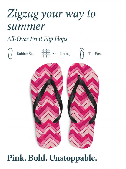 Pink Deco Flip-Flops