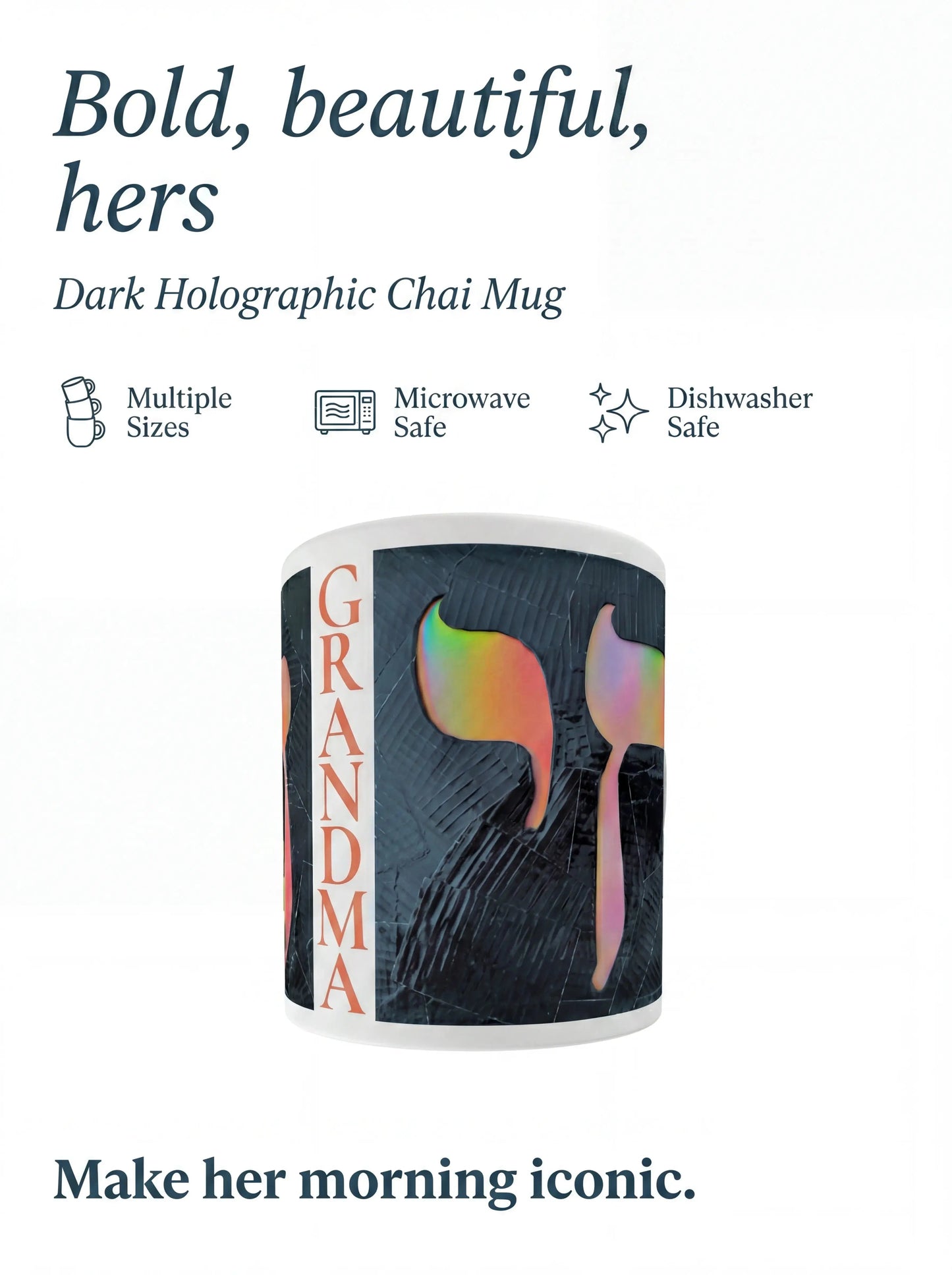 Copper Shimmer Chai Grandma White Glossy Mug