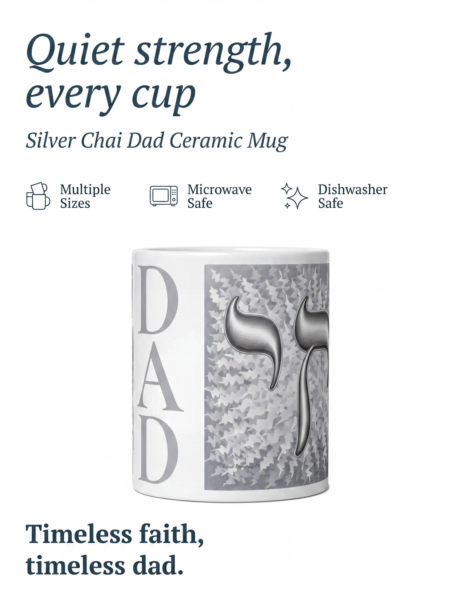 Silver Chai Dad White Glossy Mug