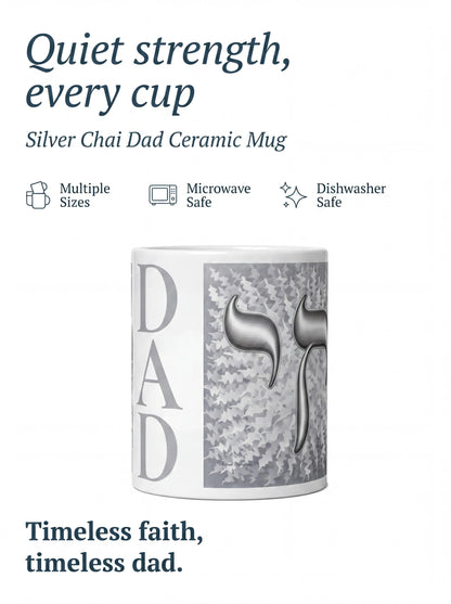 Silver Chai Life Dad White Glossy Mug